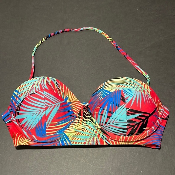 FOREVER 21 tropical padded bikini top in size 34B - Picture 2 of 9